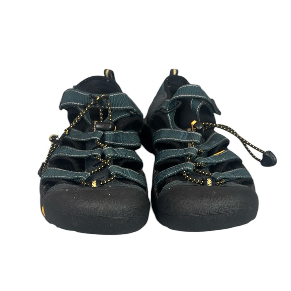 Keen Black and Green Sandals Toe Protection Adjustable Lacing Water/Hiking